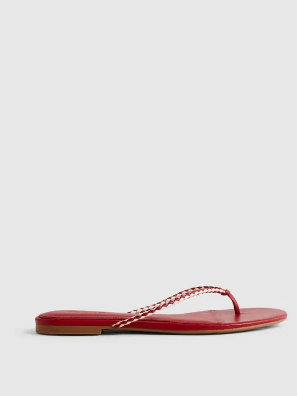 Madewell The Iggy Braided Thong Sandal Bright Ember Multi Size 8 1/2 $98 0A555 - Picture 2 of 6